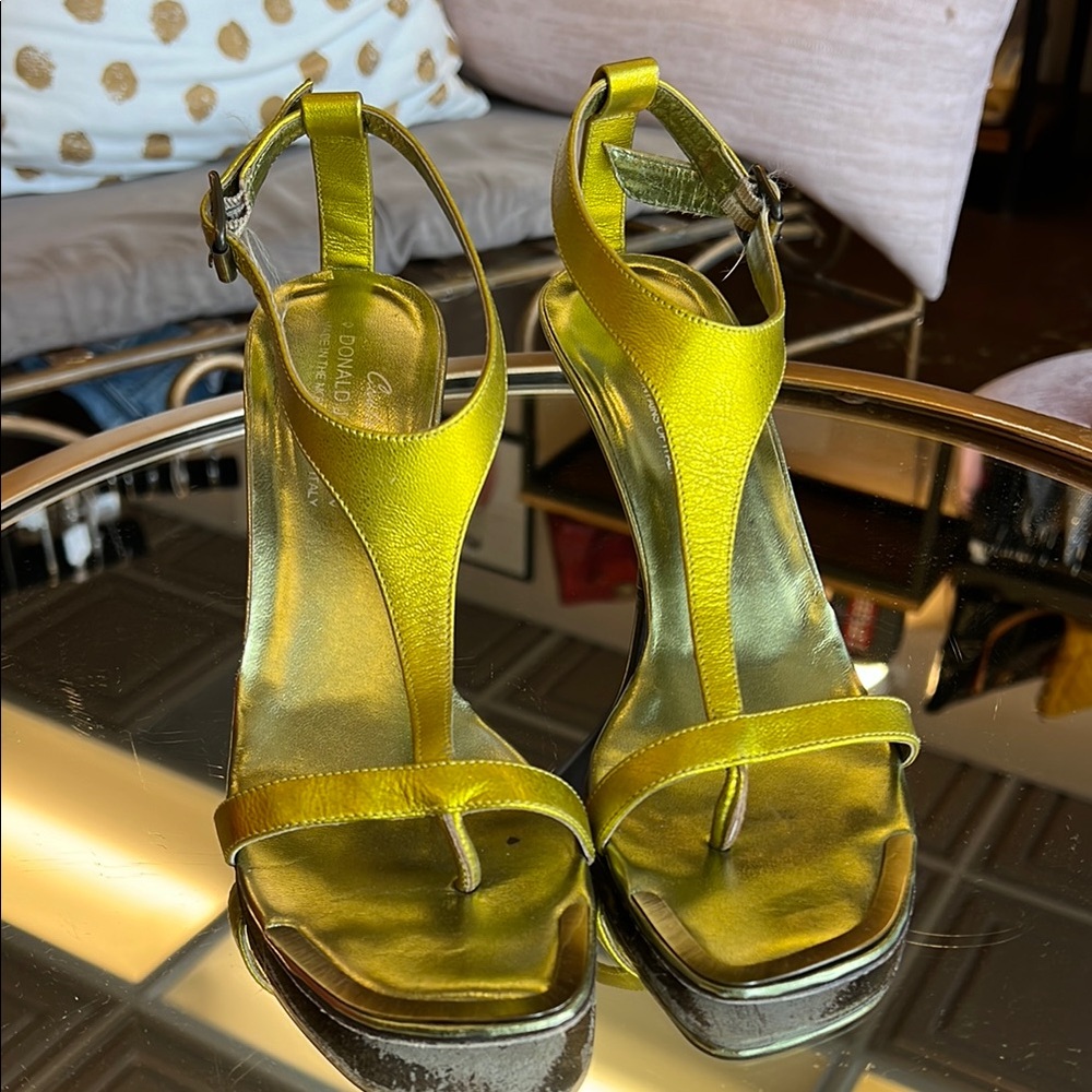 Donald J. Pliner Green Stiletto Heels